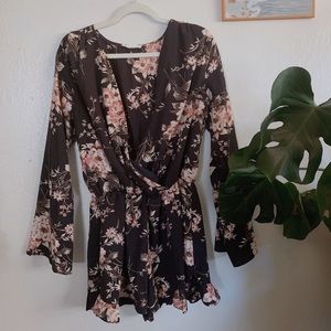 Silky Floral Romper • Large